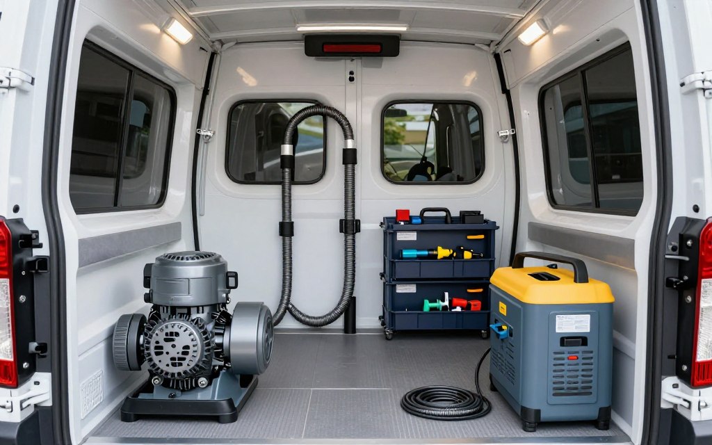Drain cleaning equipment ready for same day service call in Miami Beach