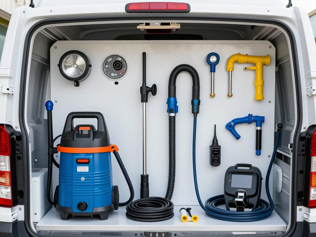 Emergency drain cleaning equipment and tools ready for 24/7 service in Coral Gables