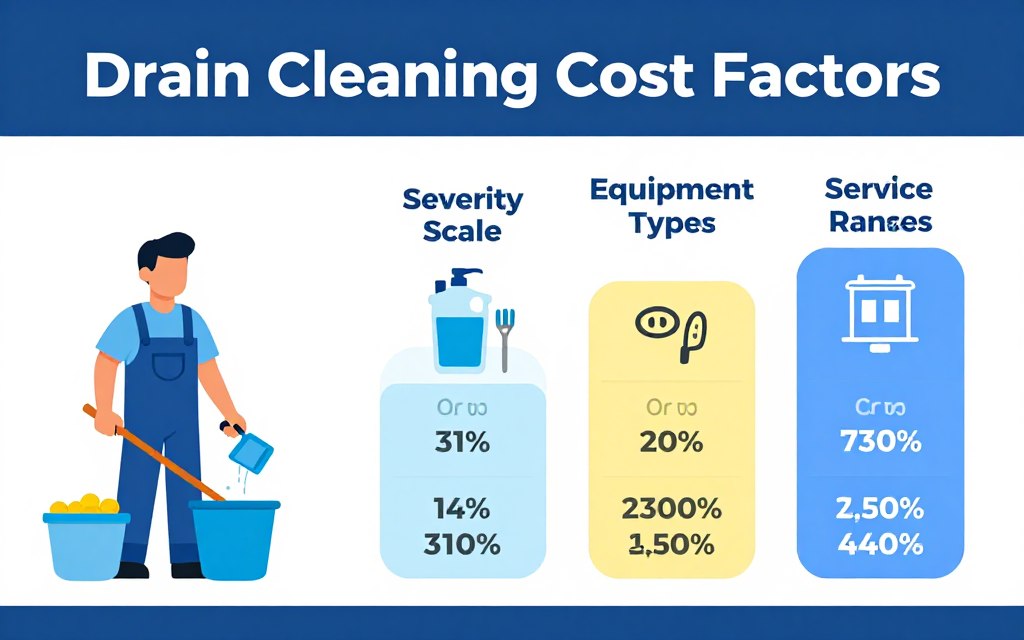 Factors affecting drain cleaning service costs in Coral Gables