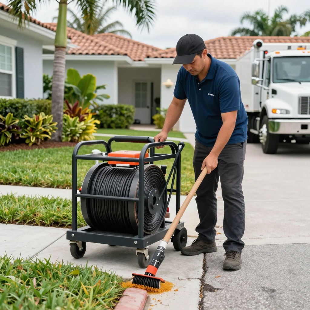 Main sewer line cleaning service for Coral Gables residential properties
