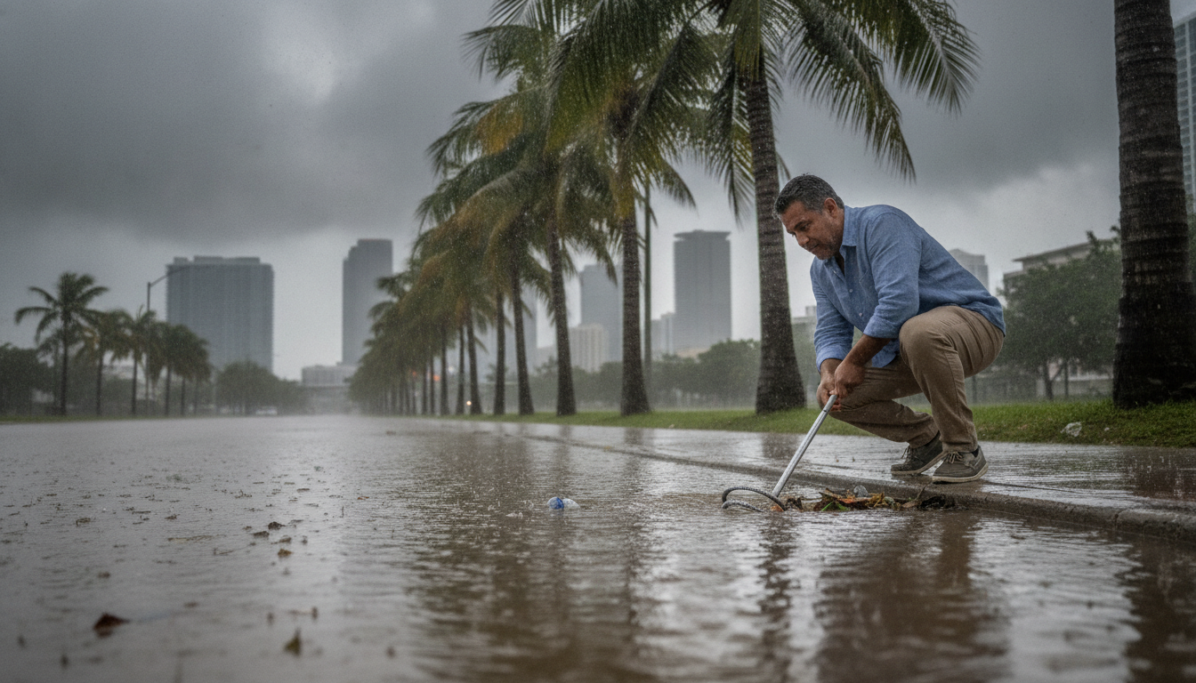 Miami rainy season drain problems