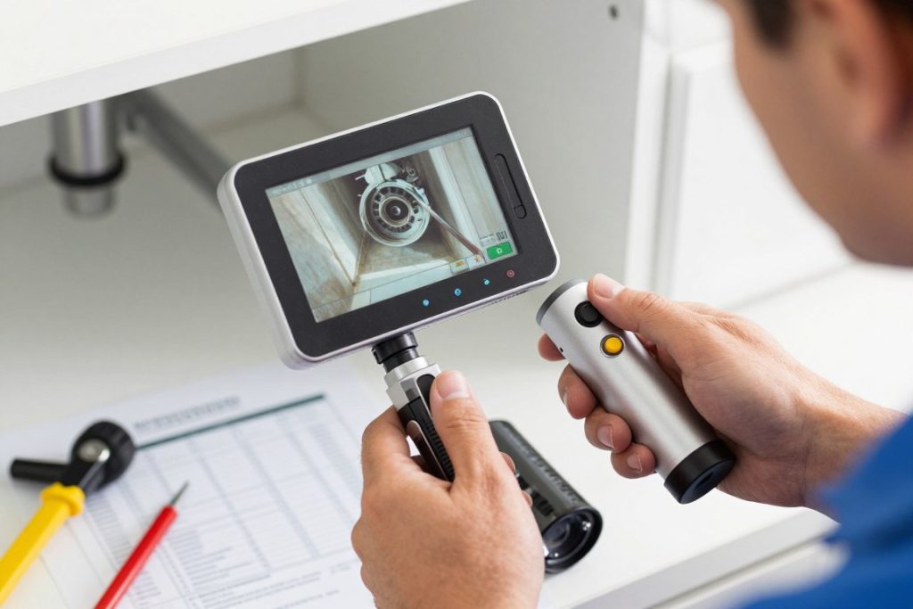 Plumber Miami Beach FL 33139 performing emergency drain camera inspection