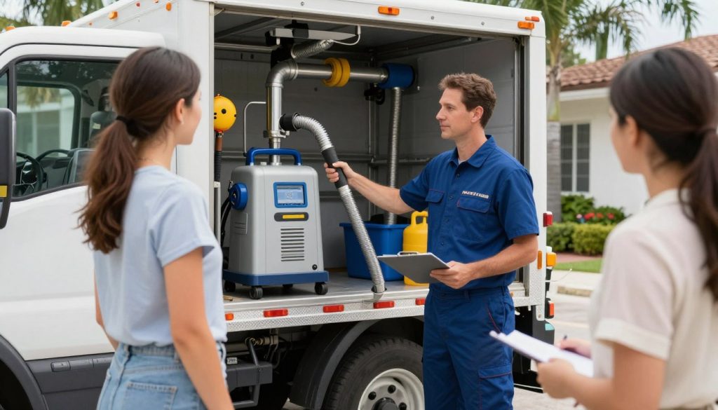 Professional drain cleaning service provider with modern equipment in Coral Gables