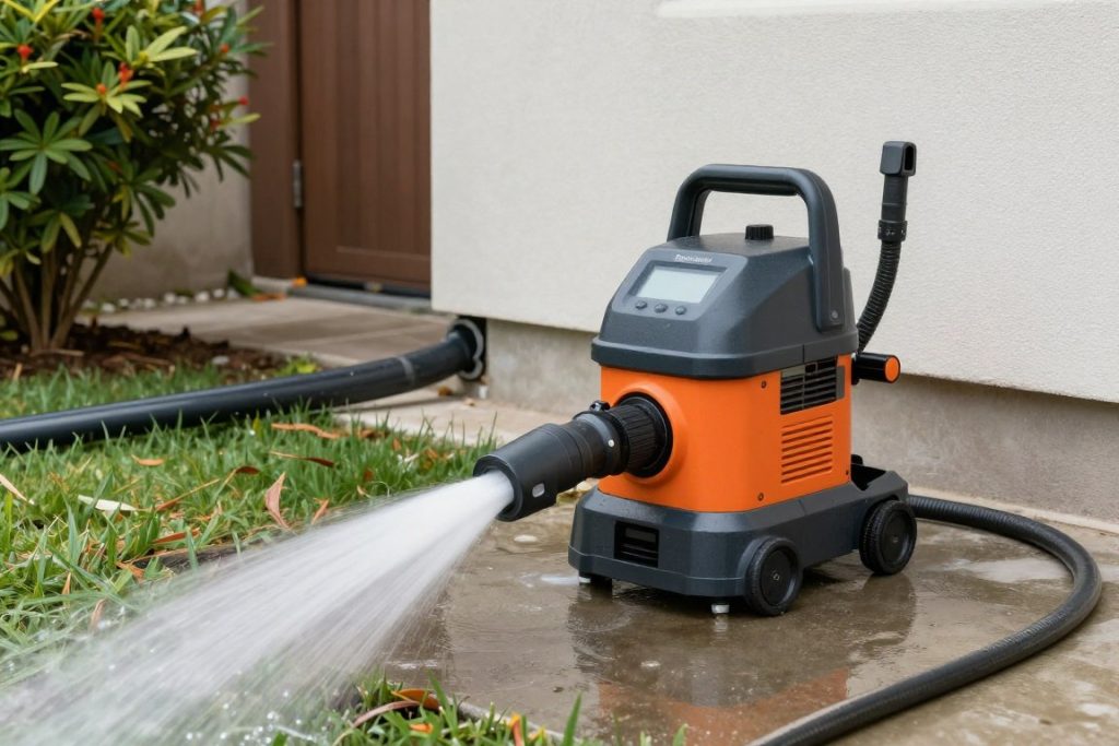 Professional hydro-jetting equipment cleaning drain pipes in Hialeah