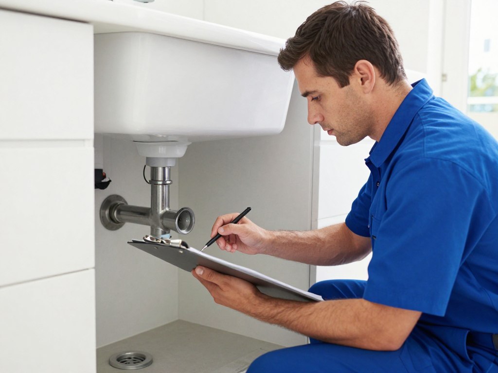 Professional plumber performing comprehensive drain system inspection in Miami Beach home