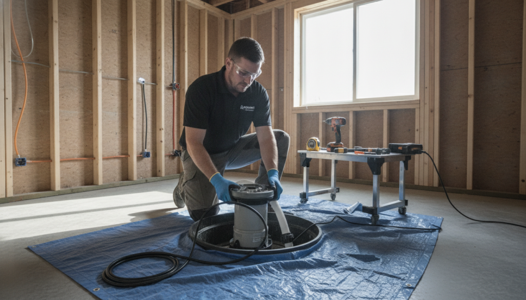 Sump pump installation