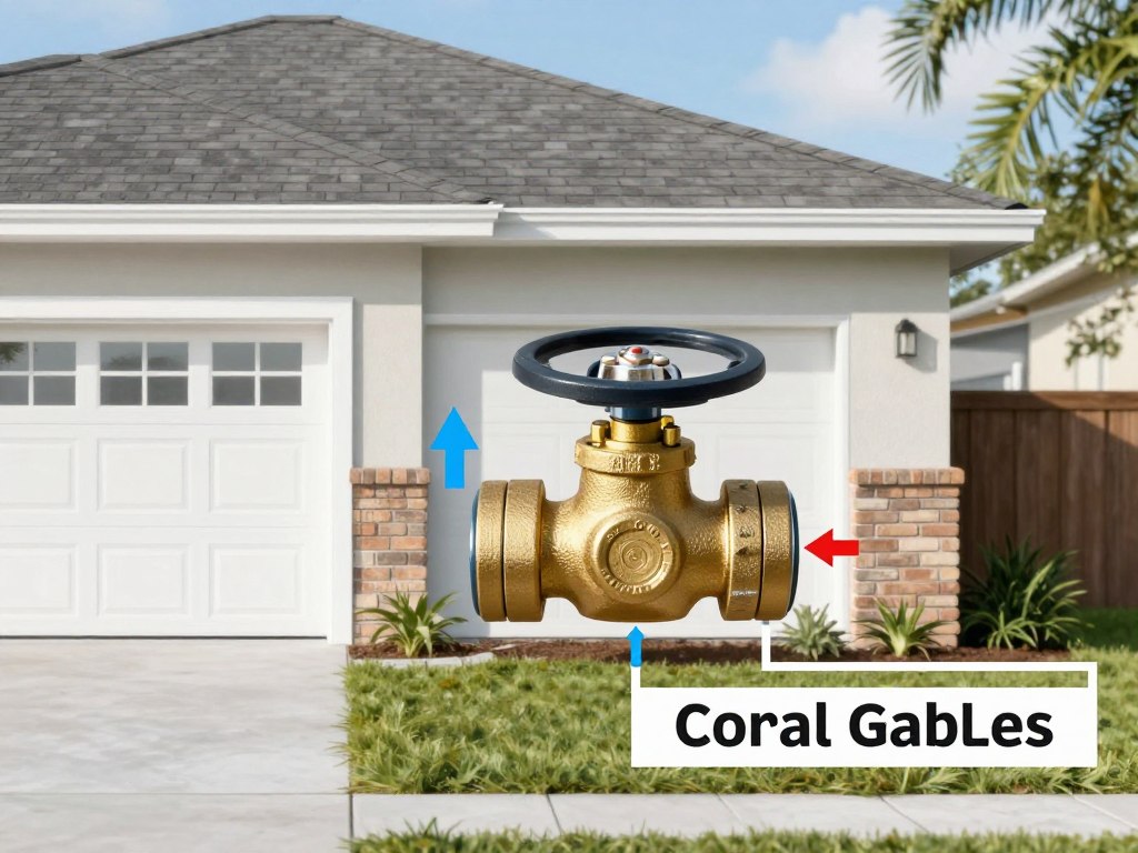 Water shut-off valve locations in typical Coral Gables home